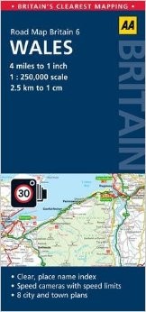 Wales Road and Tourist Map.