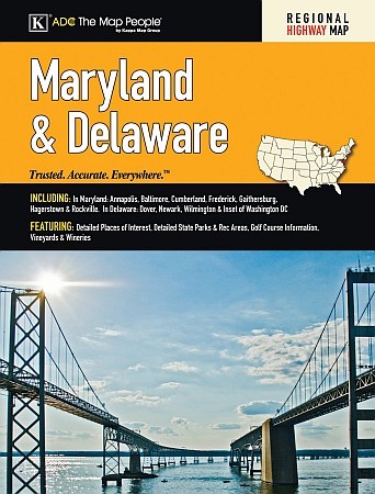 Maryland and Delaware State Road ATLAS , America.