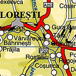 Moldova Road and Tourist Map.