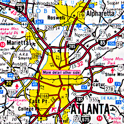 Georgia "Travelvision" Road and Tourist Map, America.