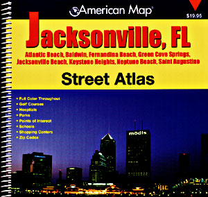 Jacksonville "Greater" Street ATLAS, Florida, America.