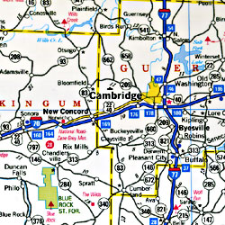 Ohio "StateSlicker" Road and Tourist Map, America.