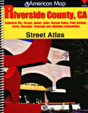 Riverside County Street ATLAS, California, America.