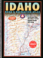 Idaho LAMINATED Road and Recreation Atlas, America.
