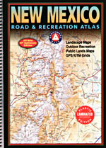 New Mexico LAMINATED Road and Recreation Atlas, America.