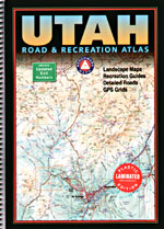 Utah LAMINATED Road and Recreation Atlas, America.