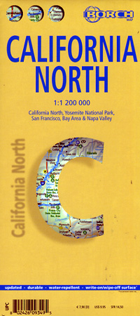 California North Road and Tourist Map.