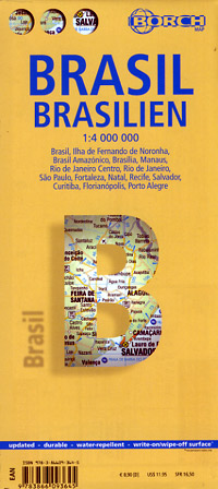 Brazil Road and Tourist Map.