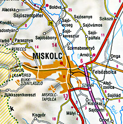 Slovakia Road and Tourist Map.