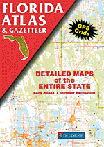 Florida State Road, Topographic, and Shaded Relief Tourist ATLAS and Gazetteer, America.