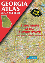 Georgia State Road, Topographic, and Shaded Relief Tourist ATLAS and Gazetteer, America.