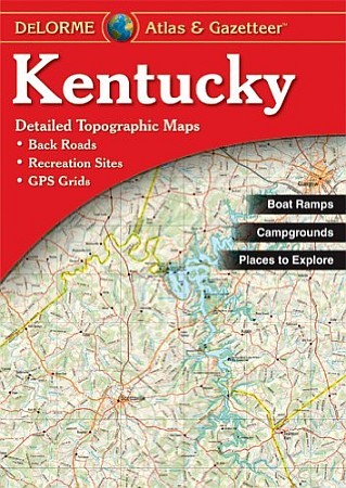 Kentucky Road, Topographic, and Shaded Relief Tourist ATLAS and Gazetteer, America.