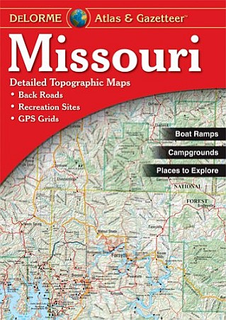 Missouri Road, Topographic, and Shaded Relief Tourist ATLAS and Gazetteer, America.