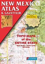 New Mexico Road, Topographic, and Shaded Relief Tourist ATLAS and Gazetteer, America.