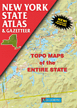 New York State Road, Topographic, and Shaded Relief Tourist ATLAS and Gazetteer, America.