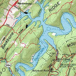 Pennsylvania Road, Topographic, and Shaded Relief Tourist ATLAS and Gazetteer, America.