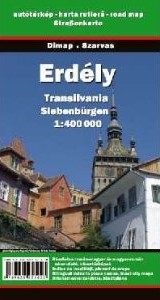 Transylvania (Erdely) Road and Tourist Map, Romania.