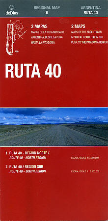 Ruta 40 Regional Road and Tourist Map.