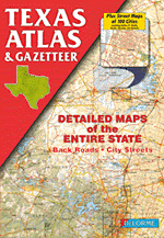 Texas Road, Topographic, and Shaded Relief Tourist ATLAS and Gazetteer, America.