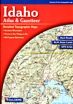 Idaho Road, Topographic, and Shaded Relief Tourist ATLAS and Gazetteer, America.