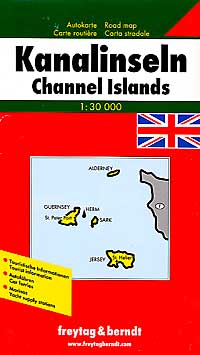 Channel Islands, Road and Shaded Relief Tourist Map.