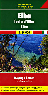 Elba Island Road and Topographic Tourist Map.