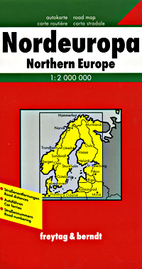 d. Northern Europe (Scandinavia and the Baltic Sea States) Road and Shaded Relief Tourist Map.
