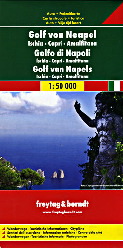 Gulf of Naples, Ischia and Capri Road and Shaded Relief Tourist Map.