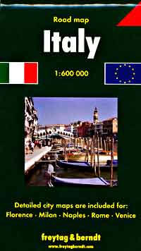 Freytag-Berndt Italy Road Map, Travel, Tourist, Detailed, Driving.