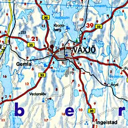 Sweden Road and Tourist Map.