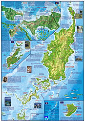Palau Guide Road and Recreation Map, America.