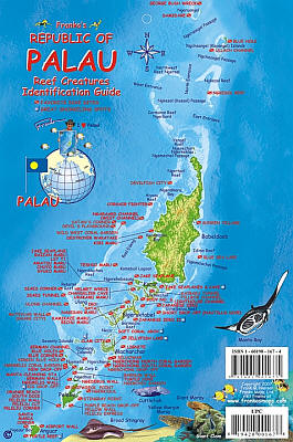Palau Reef Creatures Guide (Fish Card) Road and Recreation Map, America.
