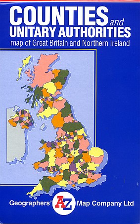 Great Britain "New Counties" Road and Tourist Map.