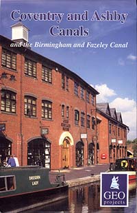 Coventry & Ashby Canals Map, Great Britain.