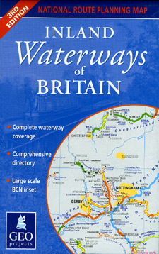 England, Wales and Scotland, Inland Waterways Map.