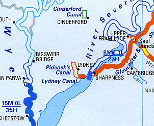 Great Britain, Inland Waterways Map.
