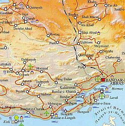 Iran Road and Tourist Map.