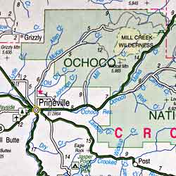 Oregon Road and Tourist Map, America.