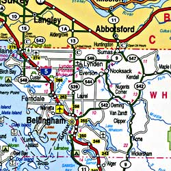 Washington Pearl Road and Tourist Guide map.