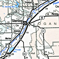 Colorado Geologic Road and Highway Map, Colorado, America.