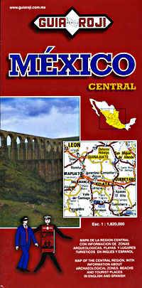 Mexico, Central, Road and Tourist Map.