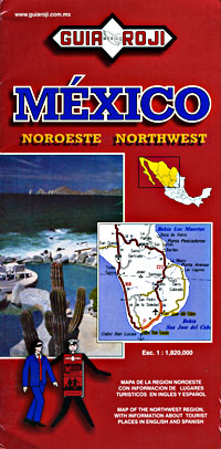 Mexico, Northwest, Road and Tourist Map.