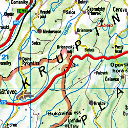 Hungary Road and Shaded Relief Tourist Map.