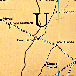 Sudan Road and Tourist Map.