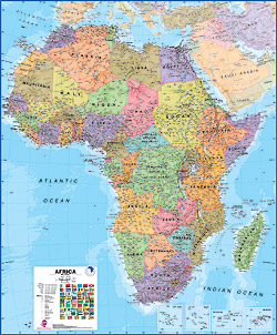 Africa Political WALL Map.