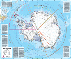 Antarctica WALL Map.