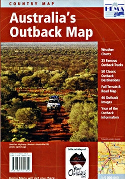 Australia's Outback Road and Tourist Map.