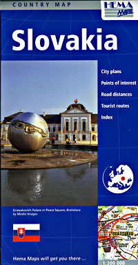 Slovak Republic, Road and Tourist Map.