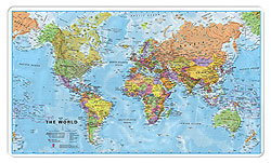 World Political DESK PAD Map.