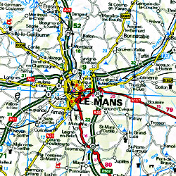 Hallwag France Road Map, Travel, Tourist, Detailed, Street.